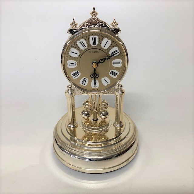 CLOCK, Mantel Clock - 17cmH Missing Glass Dome