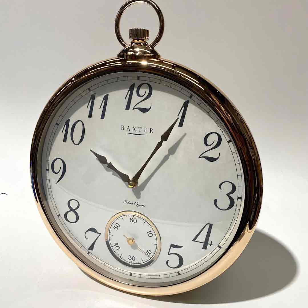POCKET WATCH, Oversize Rose Gold 40cm diameter 	