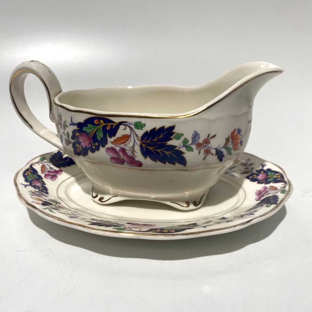 DINNERWARE, Vintage Part Set - 'Royal Petal' Gravy Boat w Plate