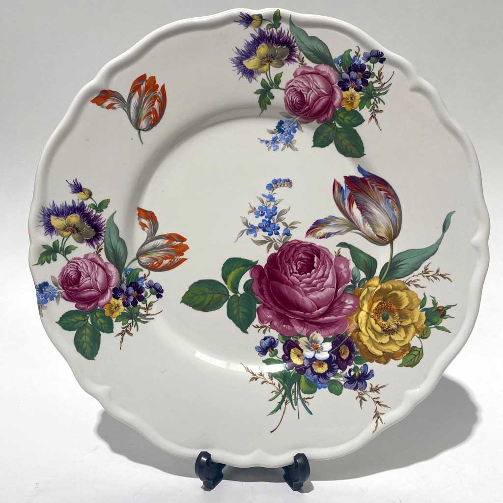 PLATE, Large w Roses