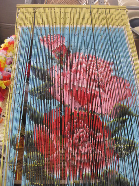 CURTAIN, Bamboo - Assorted Painted Design 80cm x 2m 