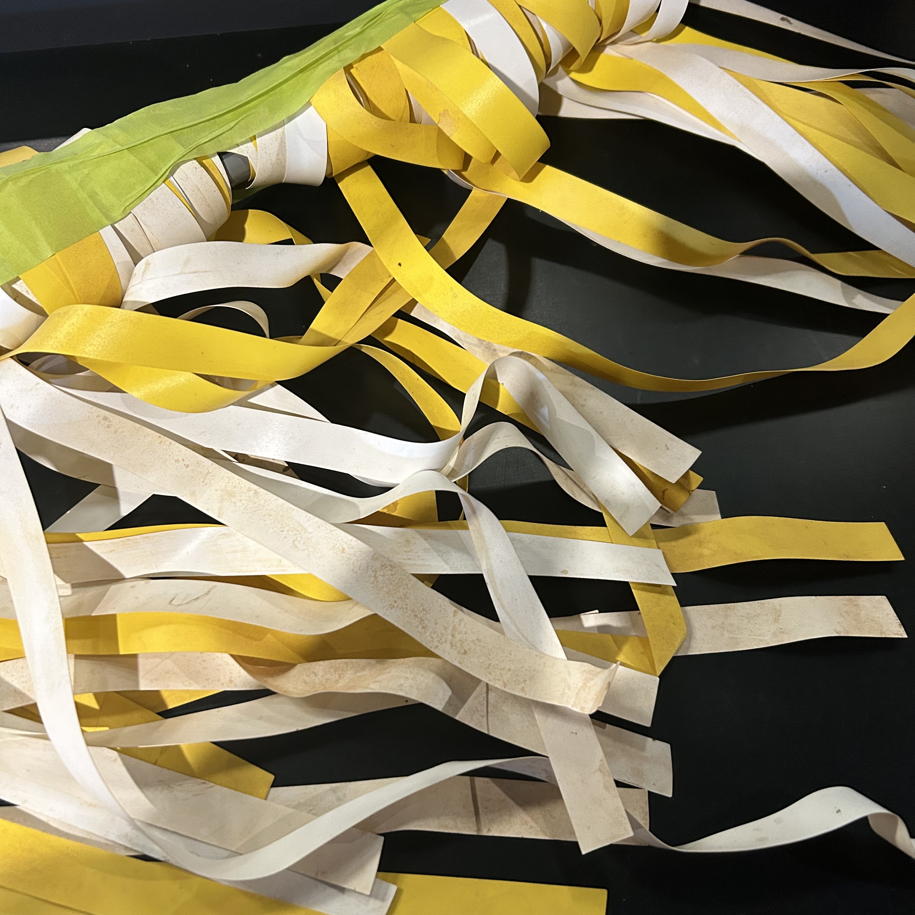 CURTAIN, Fly Curtain - Yellow & White Strips