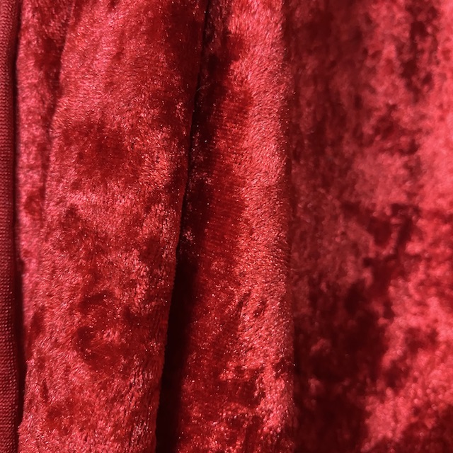 CURTAIN, Red (Bright ) Crushed Velvet 1.5m x 3m drop