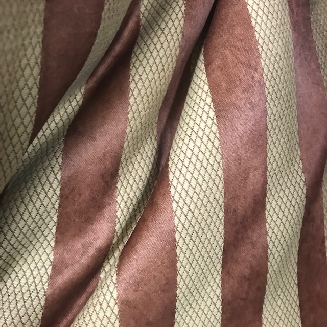 CURTAIN, Rust Stripe 1.2m x 2.9m drop or CUR0006 - CURTAIN, Rust Stripe 1.2m x 2.1m drop