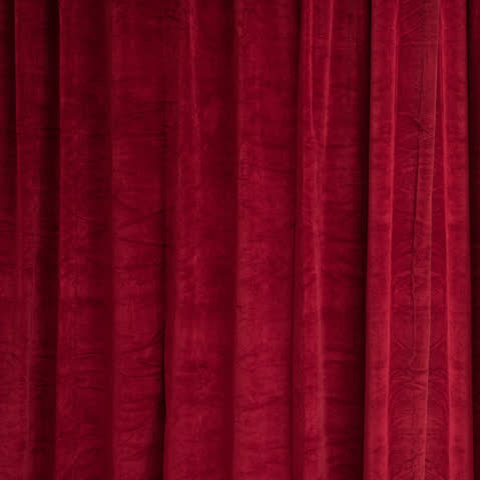 CURTAIN, Dark Red Velour 1.2m x 2.7m drop