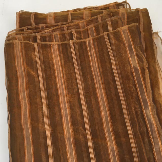 CURTAIN, Pair 1950s Vintage Cream Blue Olive Floral