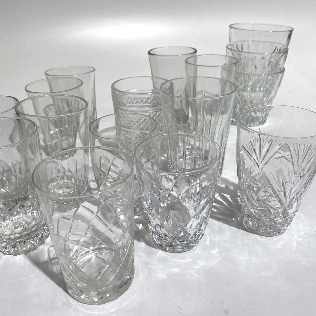GLASSWARE, Crystal or Cut Glass - Scotch Glass Assorted