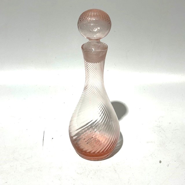 ART GLASS, Blush Pink Decanter 