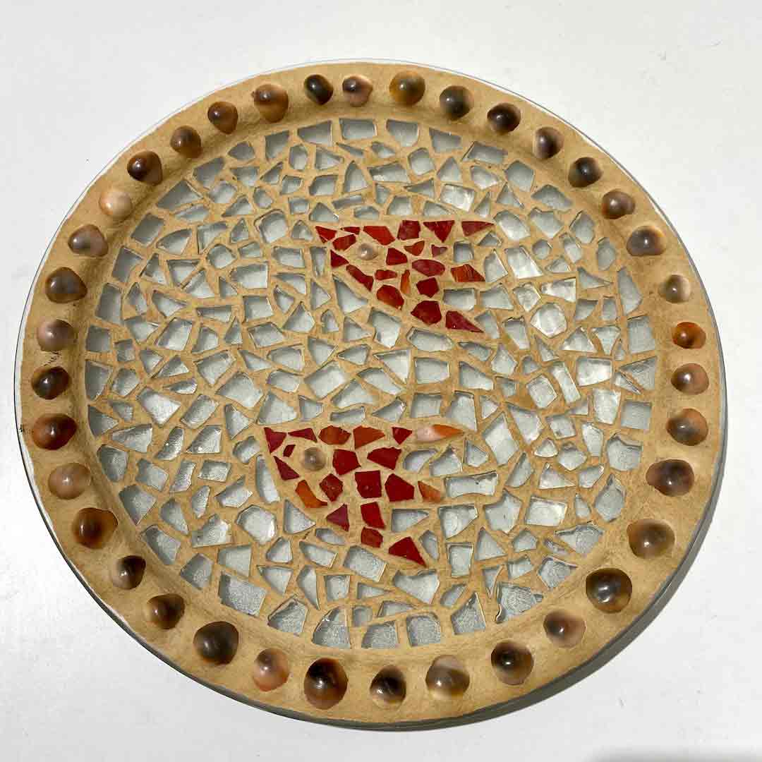 DECOR PLATTER, Glass - Terracotta Mosaic