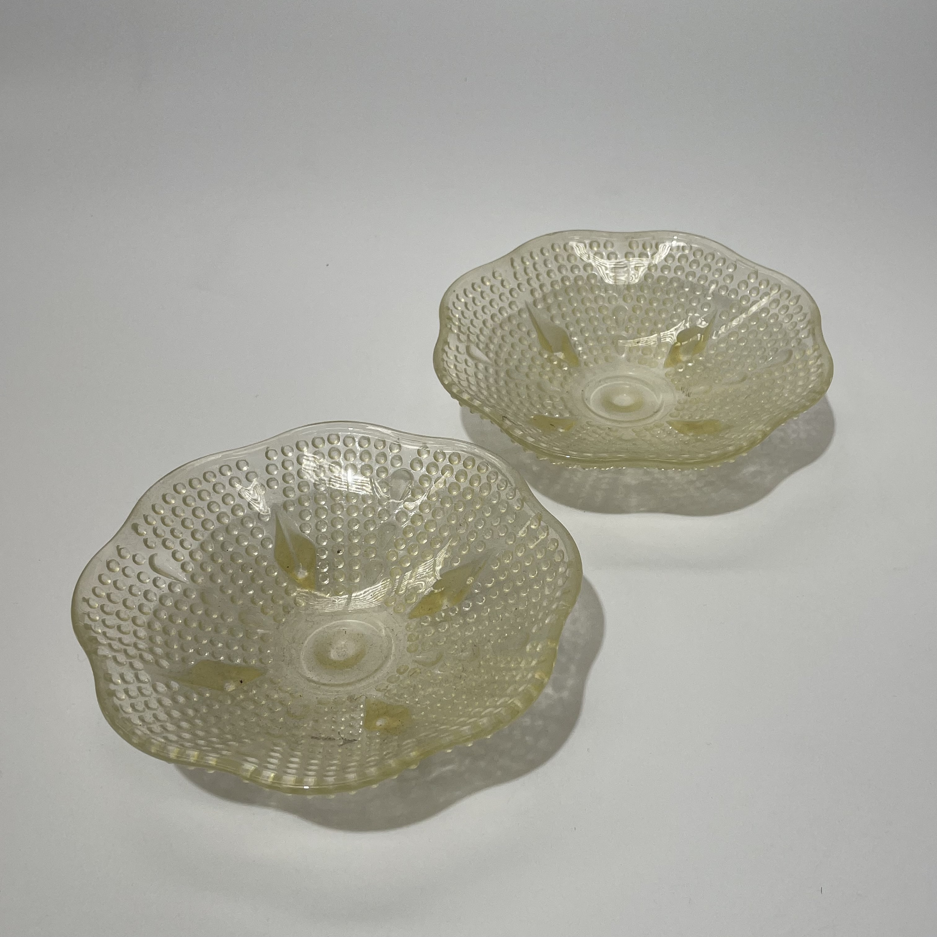 GLASSWARE, Décor, yellow Shallow Dish