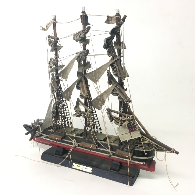 MODEL BOAT, Approx 30cm Red Jacket