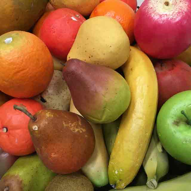 FRUIT, Assorted - Single Piece & FRU0003 FRUIT, Artificial Box Lot (Approx 75 Pieces) 