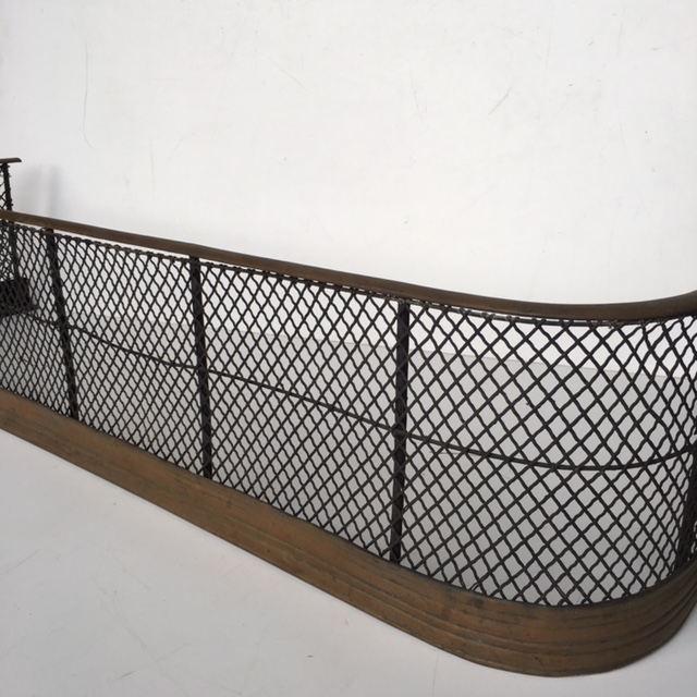 FIRE SCREEN, Brass Hearth 1.1m Wide