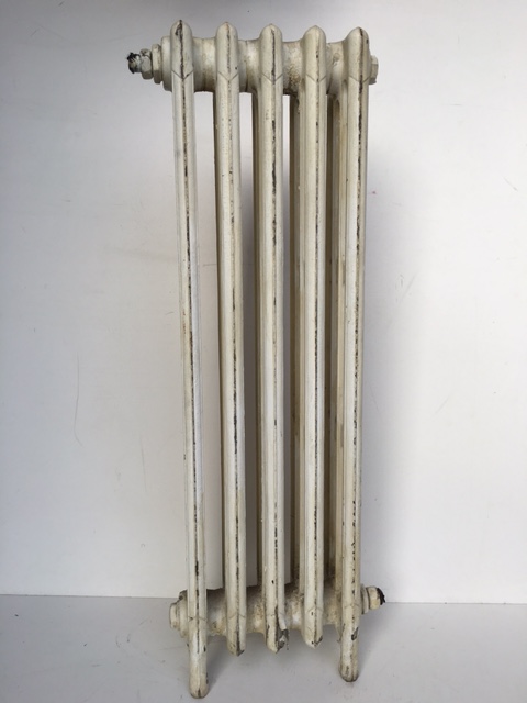 RADIATOR, Oil Heater Cream Cast Iron 30cm W x 95cm H