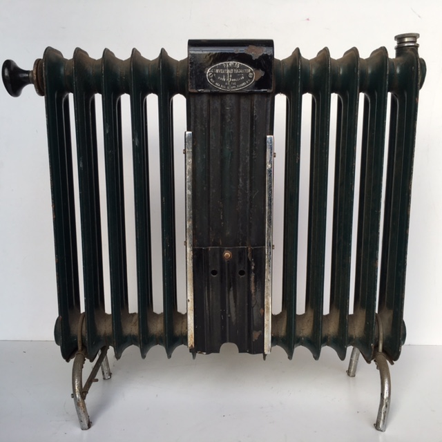 RADIATOR, Oil Heater Dark Green Metal 70cm W x 65cm H