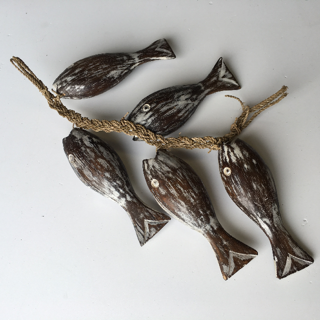 FISH, Nautical Decor - String Wooden