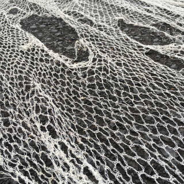 FISHING NET, White w Rips & Holes 1m x 5m