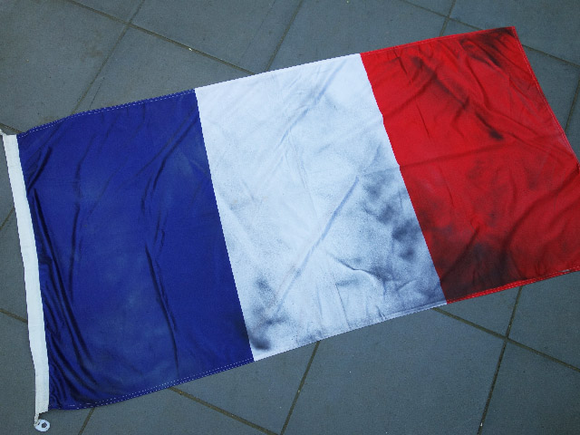FLAG, French - 90 x 180cm Cotton Aged