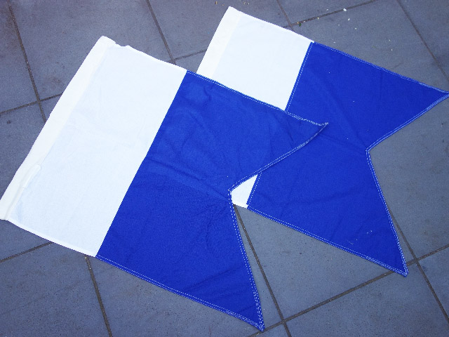 FLAG, Parade Flag - Blue White 75 x 110cm Cotton