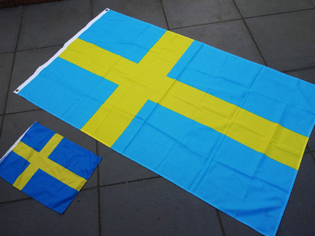 FLAG, Swedish - 30 x 45cm Polyester,  FLA0047 90 x 150cm Polyester