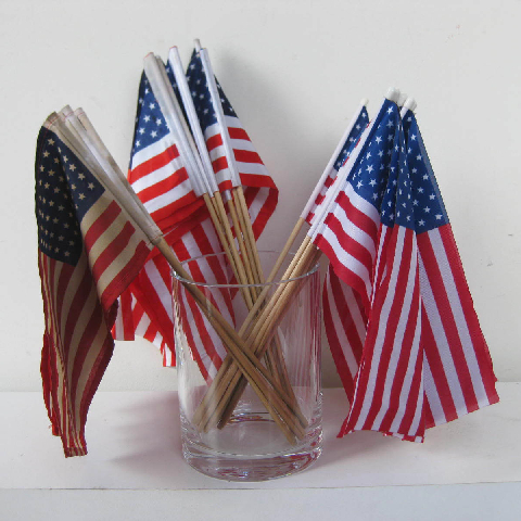 FLAG, Handwaver - USA (30 x 15cm) ( 15 x 18cm ) Clean 