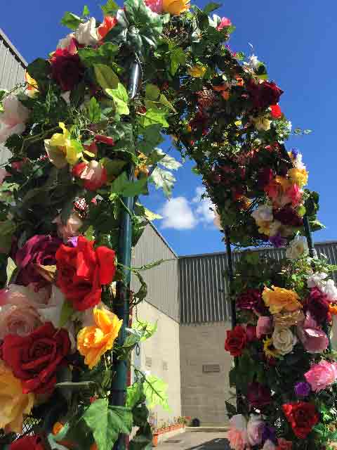 ARCH, Floral Garden Arbour Colourful 1.2m x 2.3mH