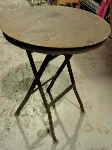 TABLE, Side Table - Rusted Iron (Folding)
