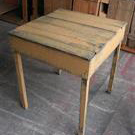 TABLE, Large - Rustic Ochre & Black  (71 x 74 x 80cmH)