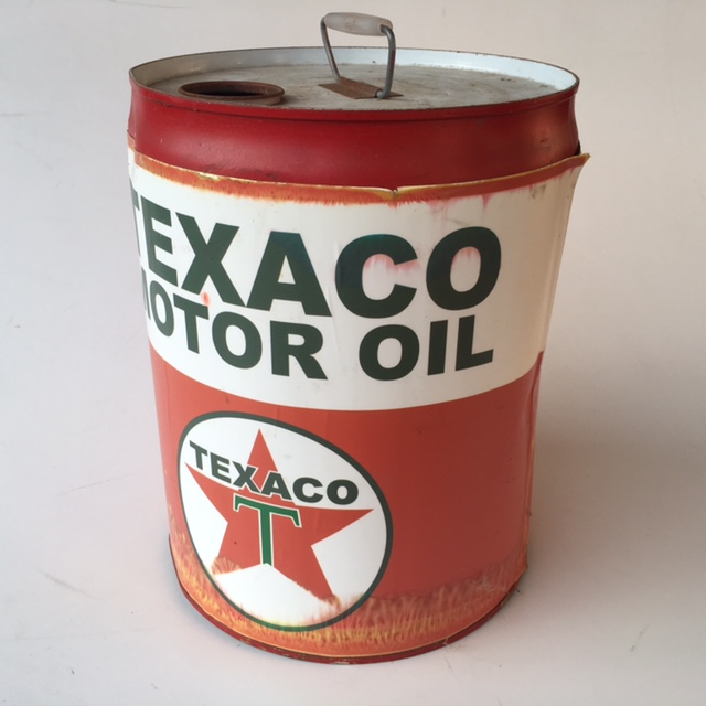 DRUM, Oil Drum - 20L Texaco Motor Oil