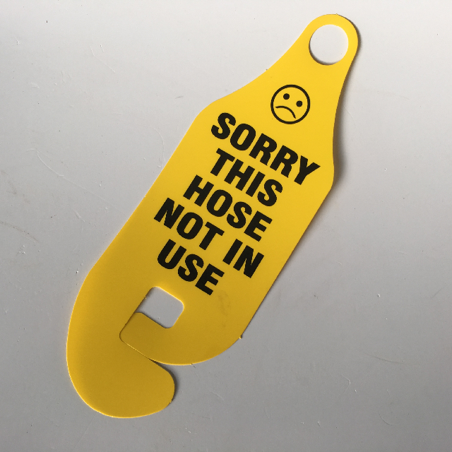 SIGN, Motor - Hose Not In Use