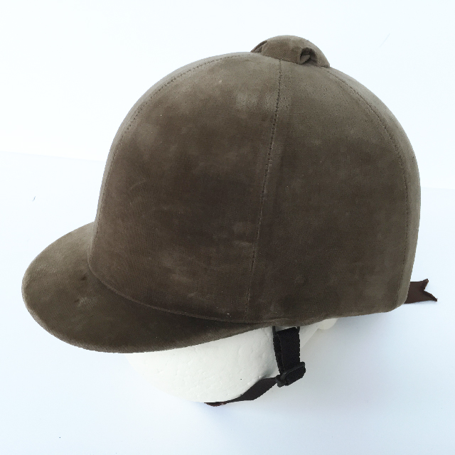 HELMET, Riding Hat - Faded Brown Velvet