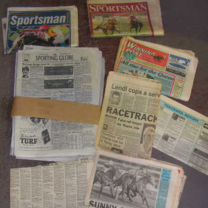 NEWSPAPER, Horse Racing Assorted