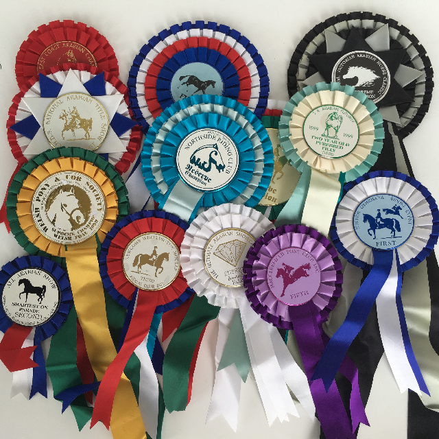 AWARD RIBBON, Rosette Horse Show Large & AWA0010 - AWARD RIBBON, Small