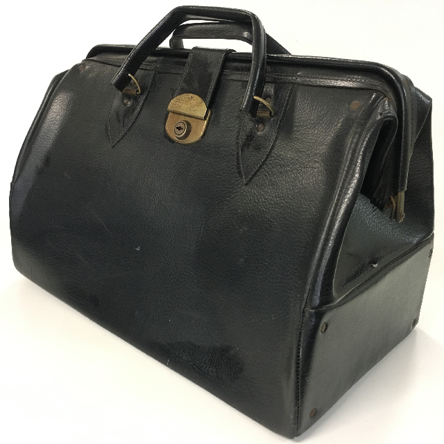 BAG, Doctors Bag  - Gladstone Style Black