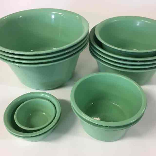 BOWL, Green Plastic - Ex Small / BOW0012 -  Small / BOW0013 - Med / BOW0014 - Large 