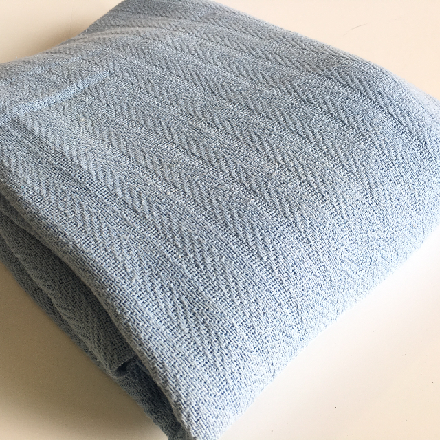 HOSPITAL LINEN, Blanket - Blue Self Stripe