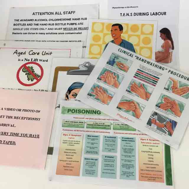 SIGN, General Hospital or Medical Assorted - Laminated A4-A3