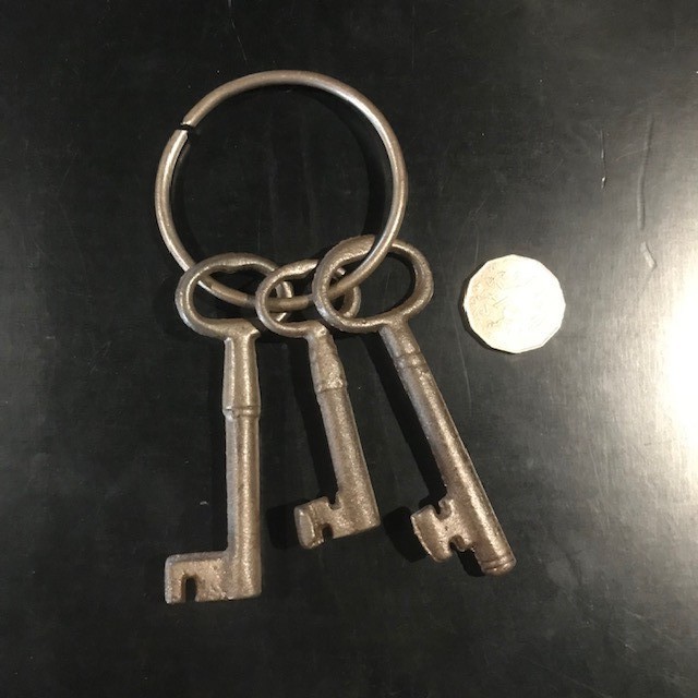 KEY SET, Antique Set of 3 
