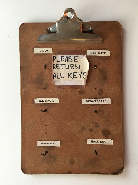 KEY HOLDER, Wooden Clipboard