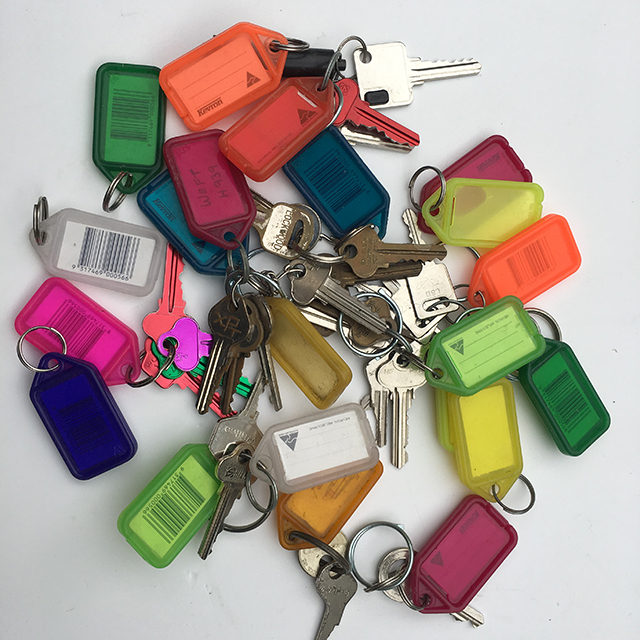 KEYS, Coloured Plastic Tag
