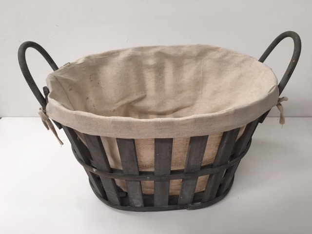 BASKET, Laundry - w Lining (Grey)