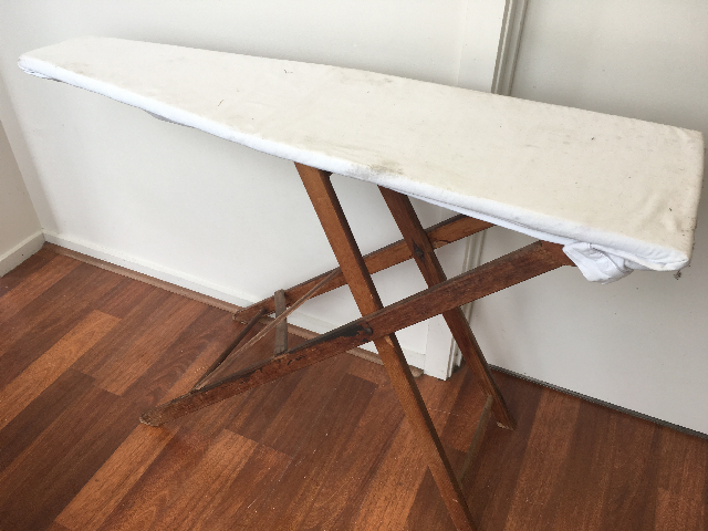 IRONING BOARD, Vintage Timber w Cover
