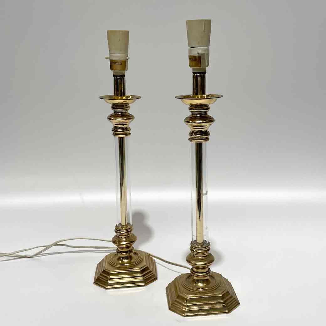 LAMP, Base (Table) - Brass Glass Empire 48cm (Pair available)