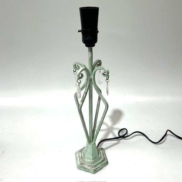 LAMP, Table Lamp - Metal Mint Green w Beads