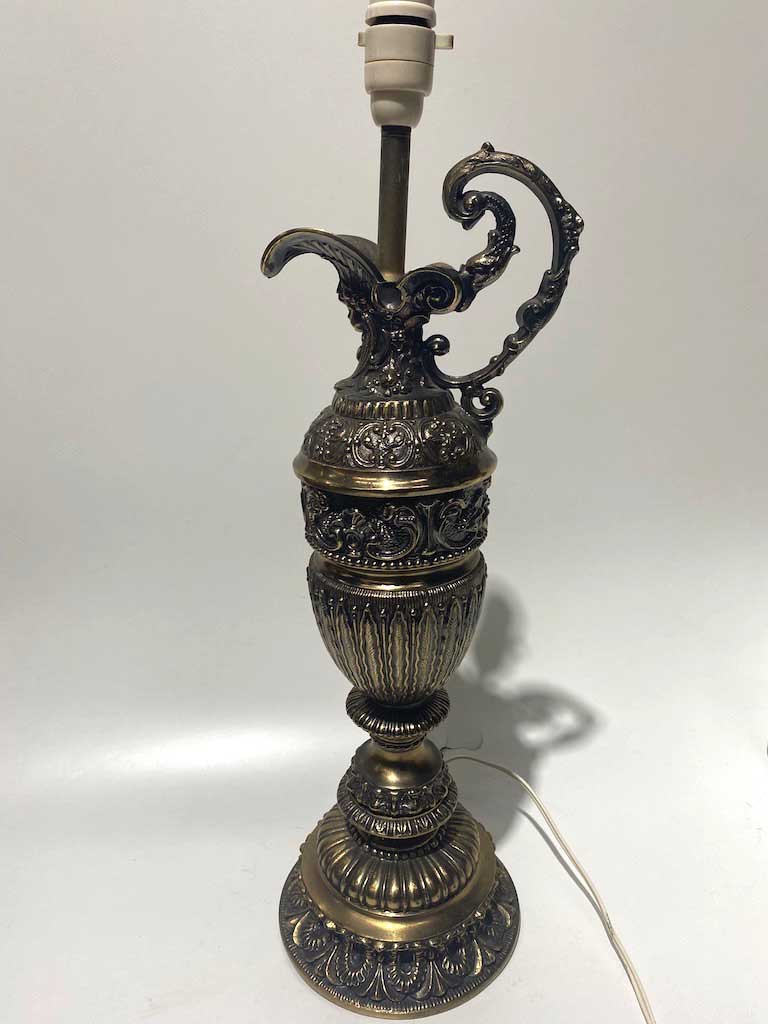 LAMP, Table Lamp - Brass Ornate Urn - 60cmH