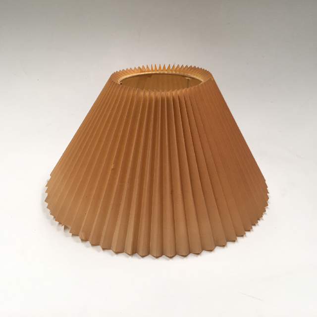 LAMPSHADE, Cone (Small) - Aged Pleated Wax Paper