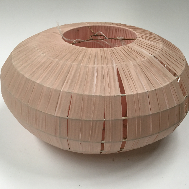 LAMPSHADE, 1950s UFO - Pink Strip 40cmD