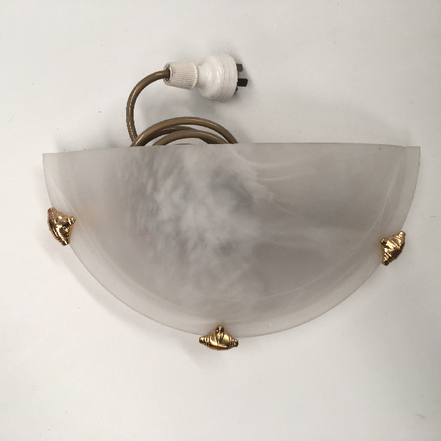 LIGHT, Wall Sconce - Half Moon Frosted Marble Glass (wired)