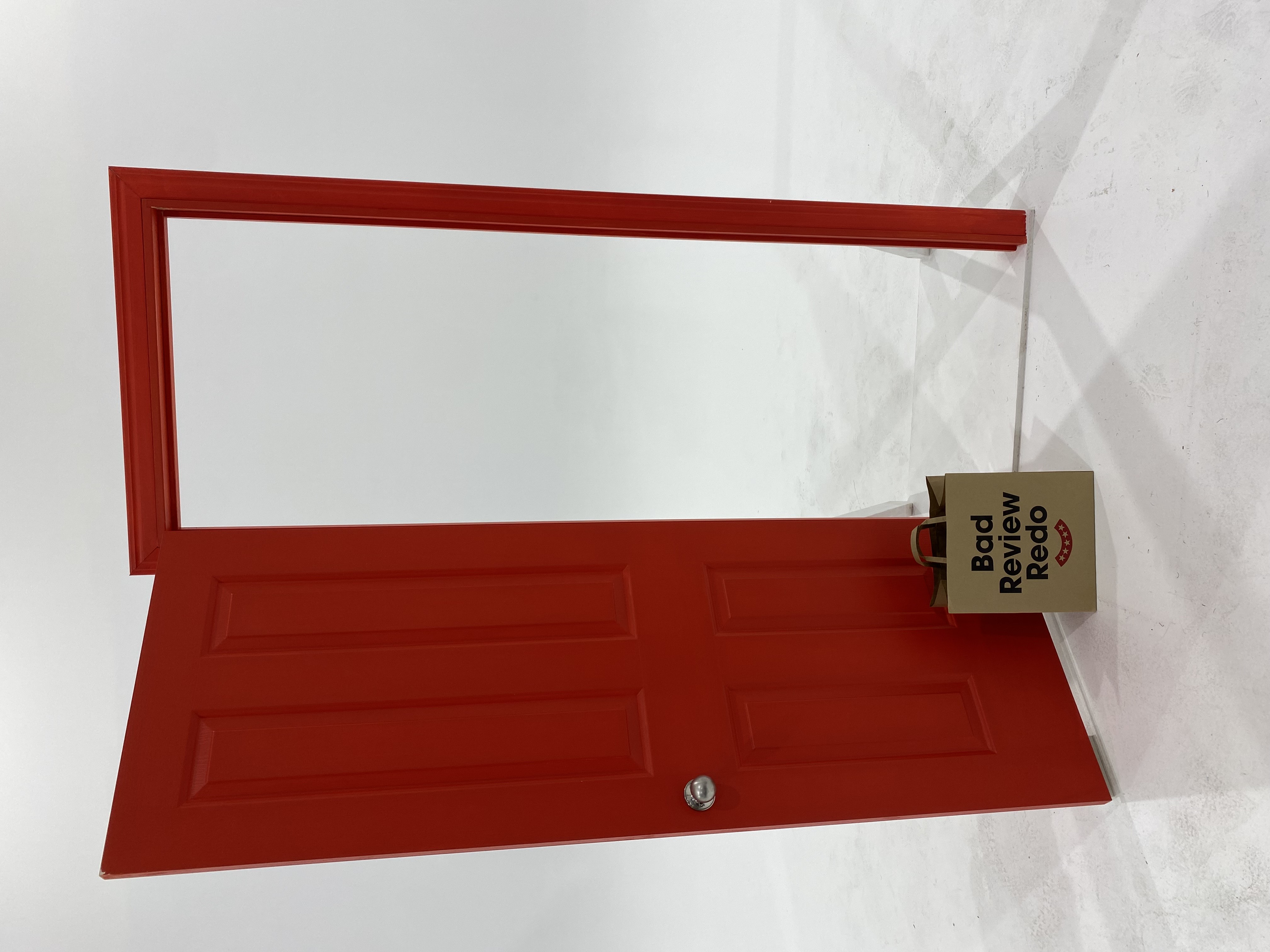 DOOR, RED Freestanding Flat Pack