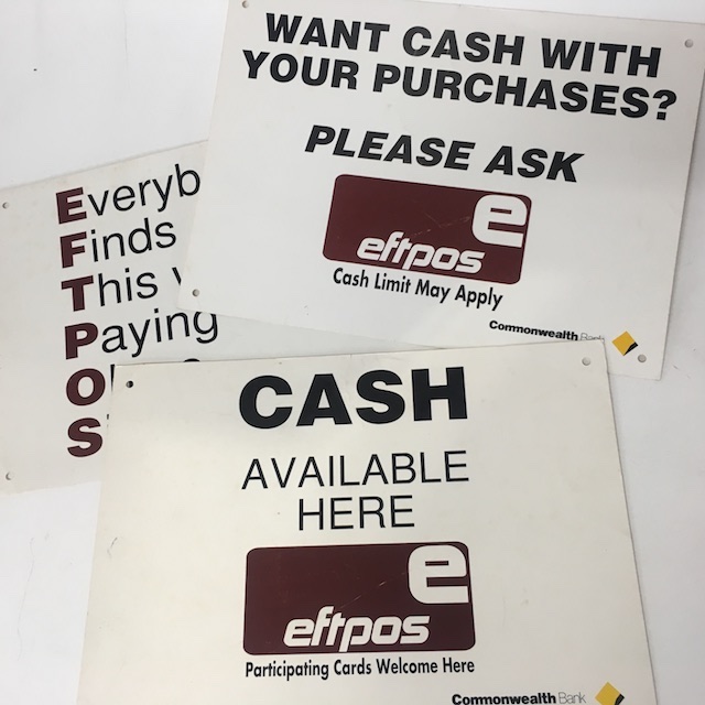 BANKING, Signage - Eftpos Assorted 